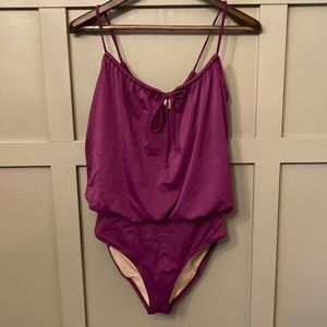 J. Crew Purple One Piece Swimsuit Size 10